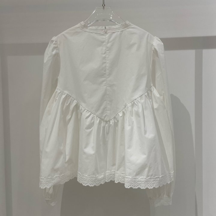 Neroli36 - Korean Women Fashion - #womensfashion - Punching Embroidery Blouse