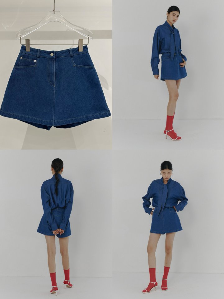 Neroli36 - Korean Women Fashion - #womensfashion - Denim Skirt Half Pants - 3