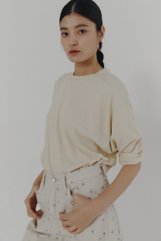 Neroli36 - Korean Women Fashion - #womensfashion - H Basic Tee - 6