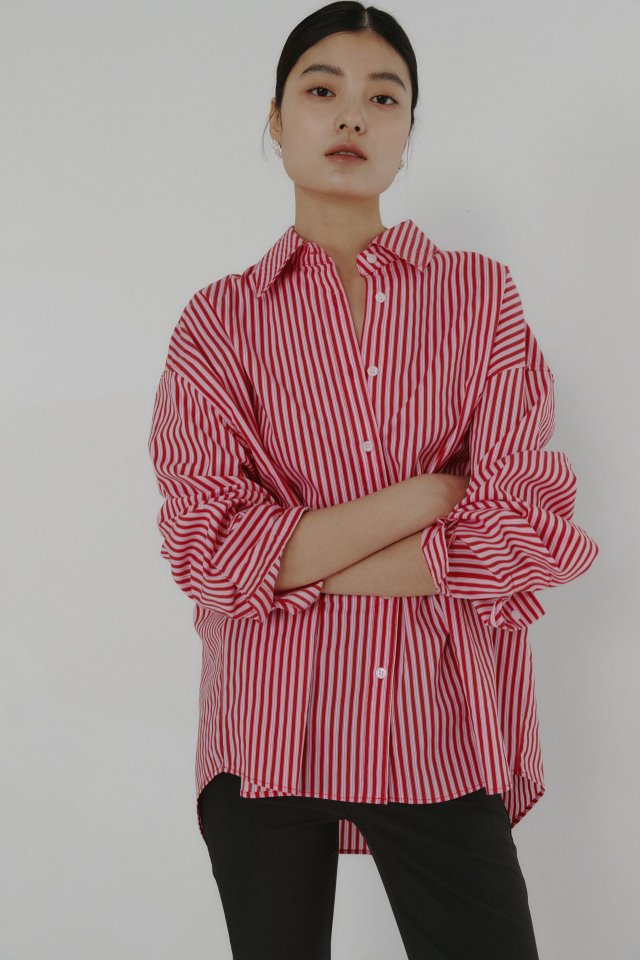Neroli36 - Korean Women Fashion - #womensfashion - Wendy Stripe Shirt - 5