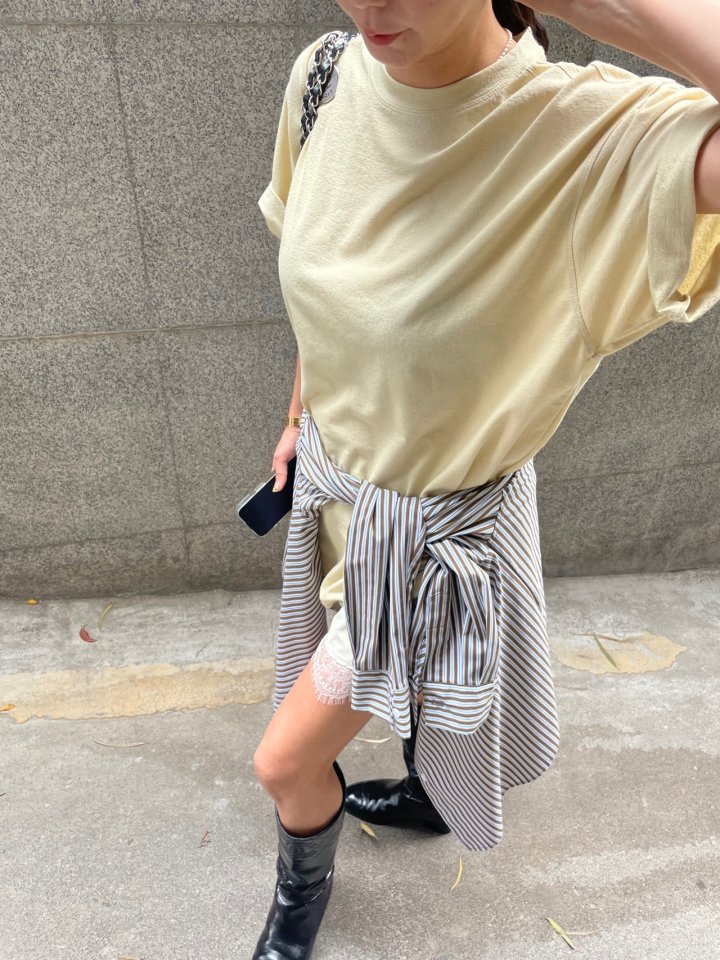 Neroli36 - Korean Women Fashion - #womensfashion - H Avec Tee - 7