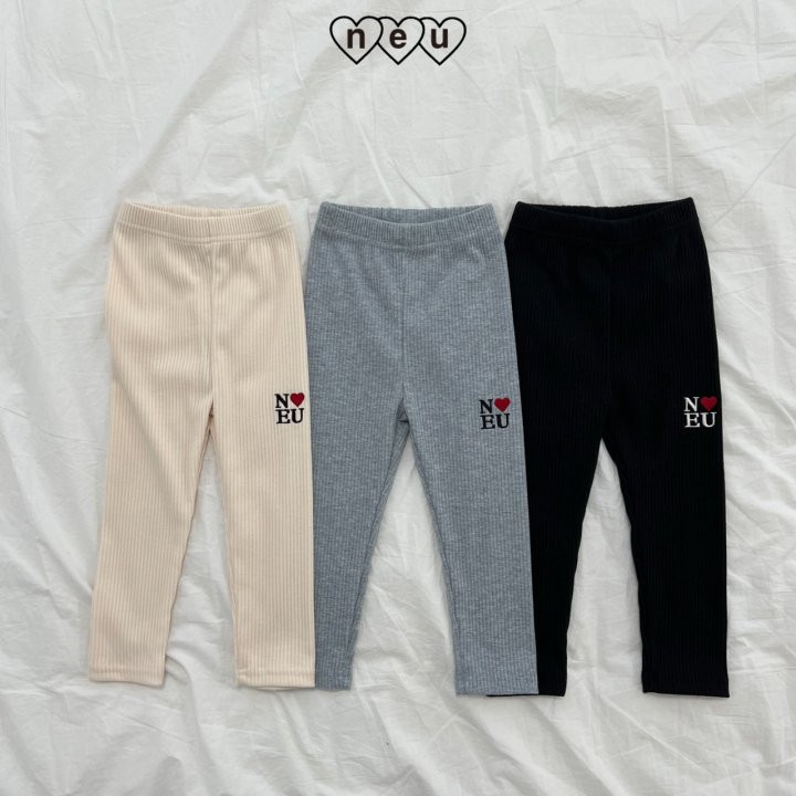 Neu - Korean Children Fashion - #discoveringself - Ribbed Plain Leggings