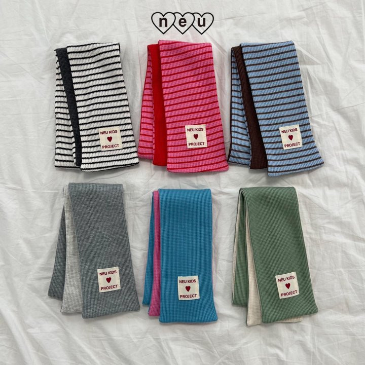 Neu - Korean Children Fashion - #kidzfashiontrend - Waffle Double-sided Muffler - 3