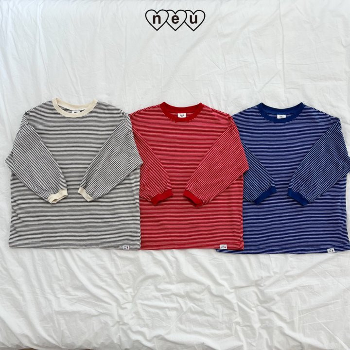 Neu - Korean Children Fashion - #magicofchildhood - Stripe Tee - 3