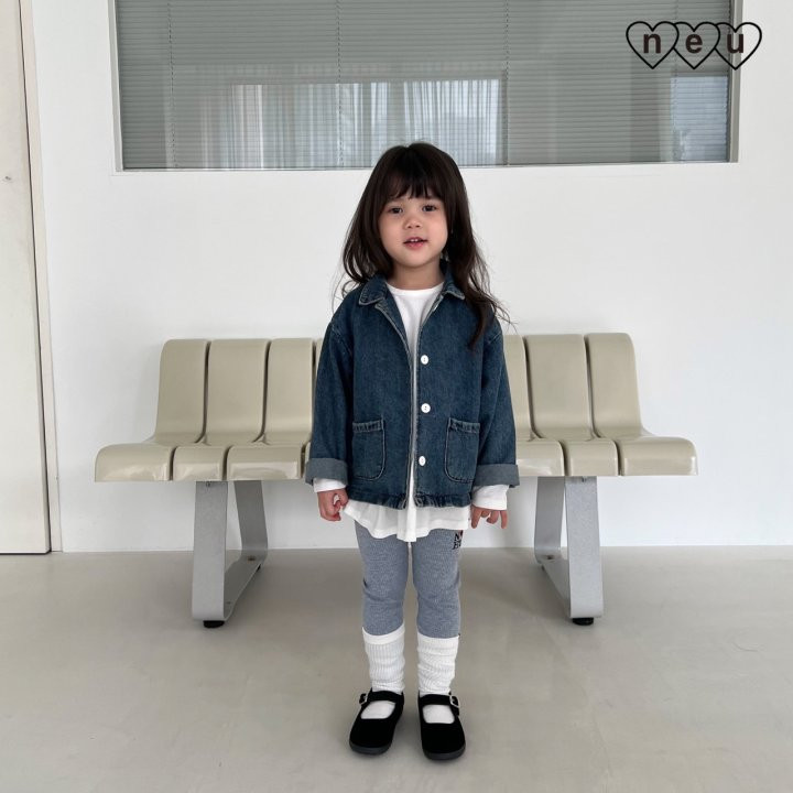 Neu - Korean Children Fashion - #minifashionista - Ribbed Plain Leggings - 9
