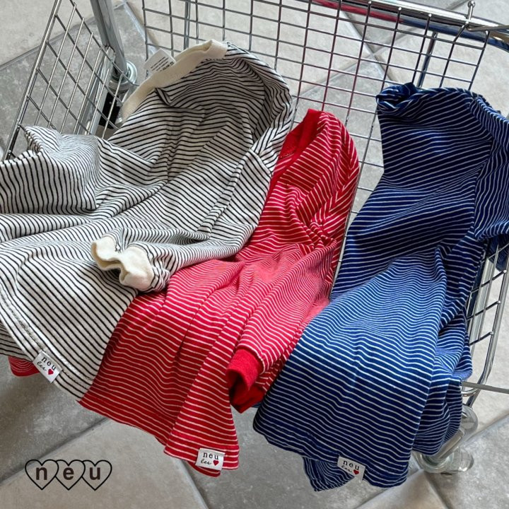 Neu - Korean Children Fashion - #stylishchildhood - Stripe Tee - 8