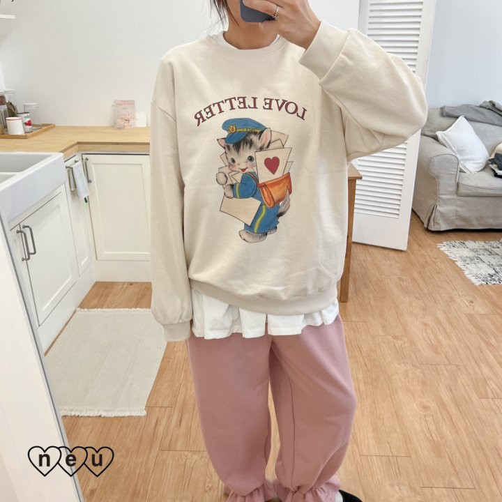 Neu - Korean Women Fashion - #restrostyle - Love Letter Sweatshirts MOM - 7