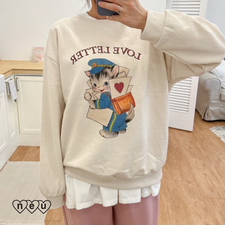 Neu - Korean Women Fashion - #vintageinspired - Love Letter Sweatshirts MOM - 6