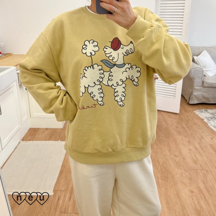 Neu - Korean Women Fashion - #vintageinspired - Poodle Sweatshirts MOM - 5