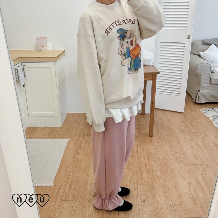 Neu - Korean Women Fashion - #vintagekidsstyle - Love Letter Sweatshirts MOM - 5