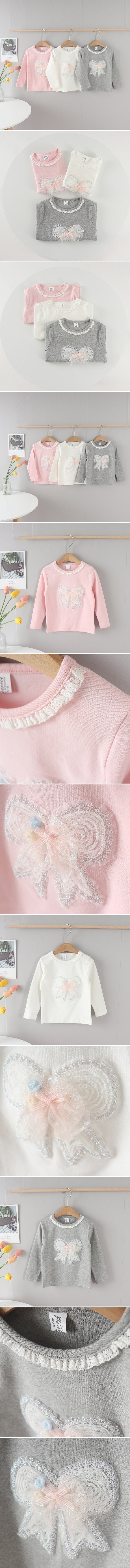New Pierrot - Korean Children Fashion - #Kfashion4kids - Ribbon Tee
