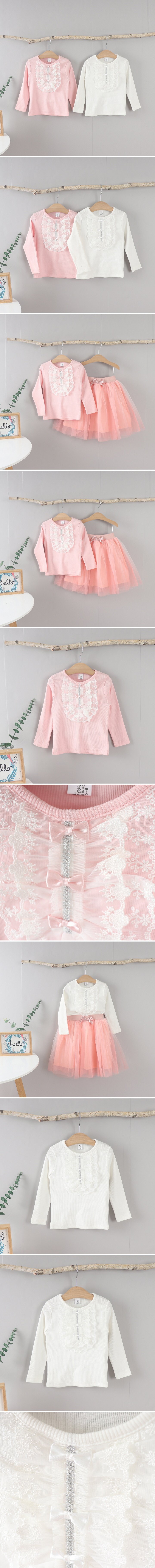 New Pierrot - Korean Children Fashion - #discoveringself - Second Tiered Lace Tee