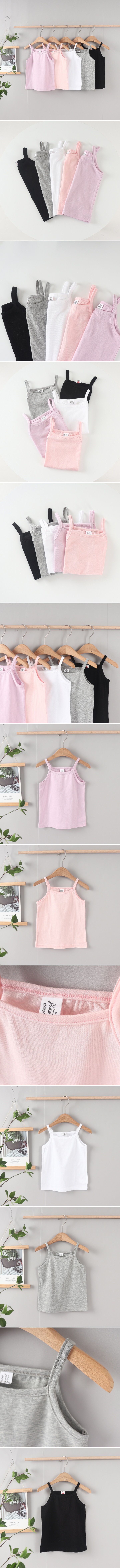 New Pierrot - Korean Children Fashion - #kidsshorts - String Sleeveless Tee