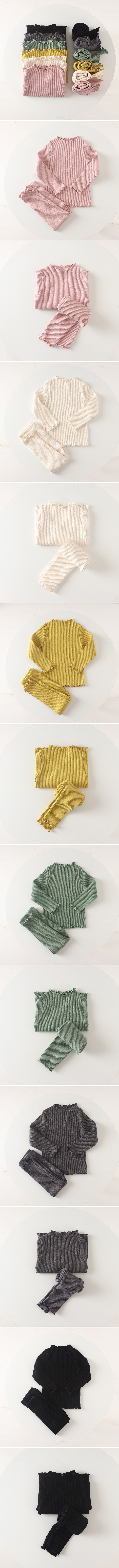 New Pierrot - Korean Children Fashion - #prettylittlegirls - Rib Leggings Set