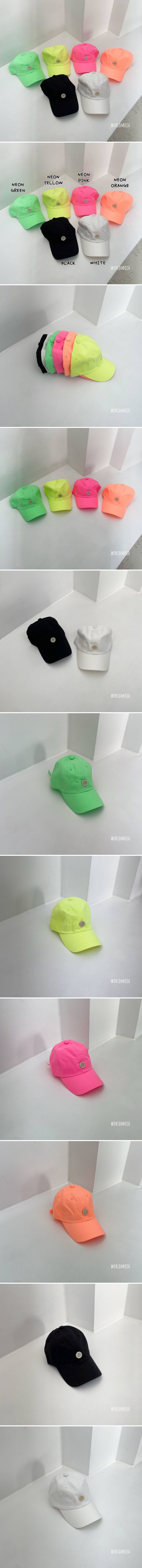 New World - Korean Children Fashion - #designkidswear - Neon Button Ball Cap 2