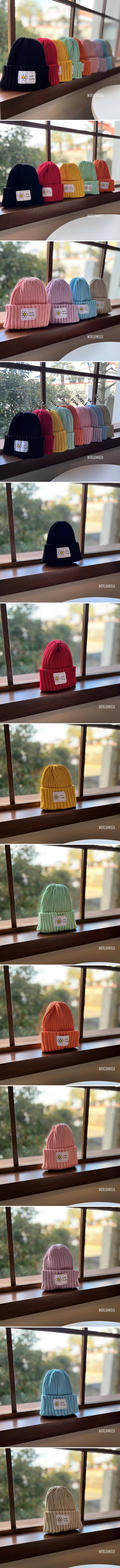 New World - Korean Children Fashion - #littlefashionista - Cotton Flower Patch Beanie