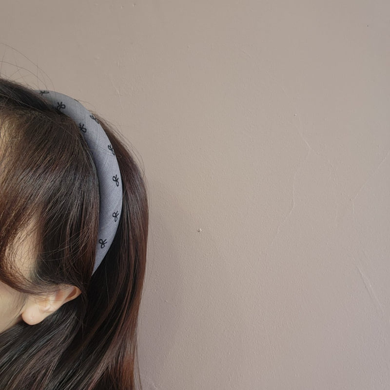 Newerly - Korean Women Fashion - #momslook - Ribbon Print Volume Hairband - 2