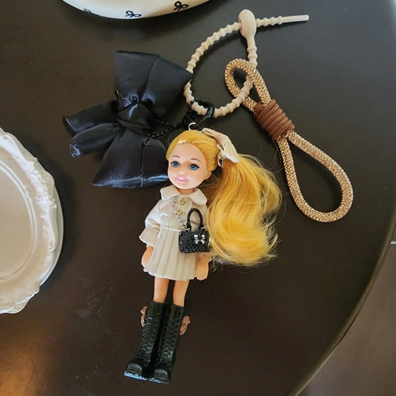 Newerly - Korean Women Fashion - #momslook - Cubic Beige One-piece Doll Keyring - 3