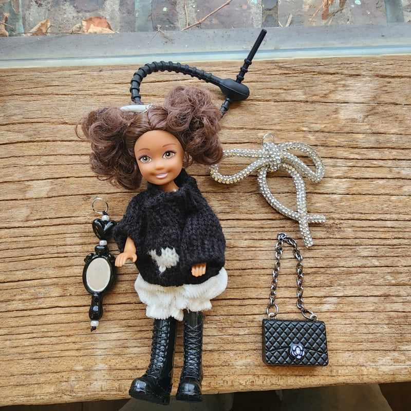 Newerly - Korean Women Fashion - #momslook - Heart Knit Doll Keyring
