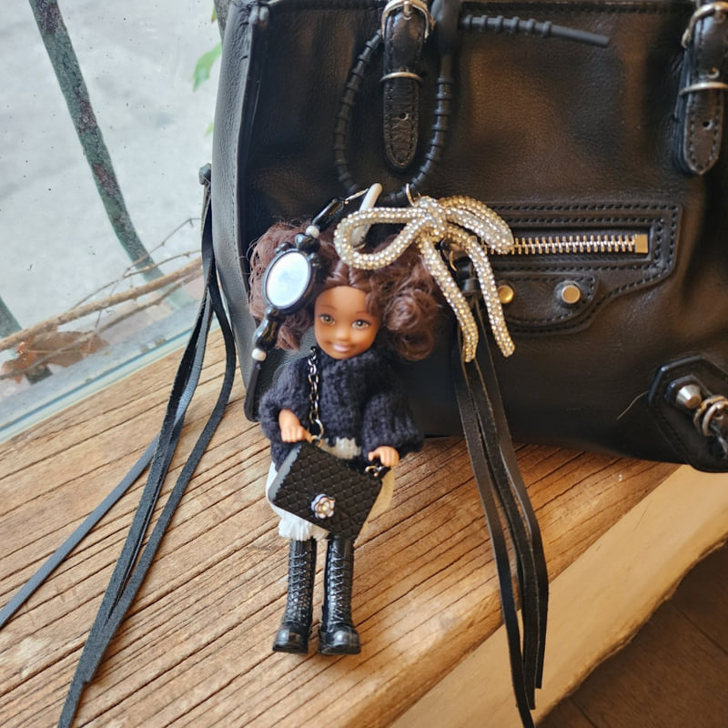 Newerly - Korean Women Fashion - #momslook - Heart Knit Doll Keyring - 3