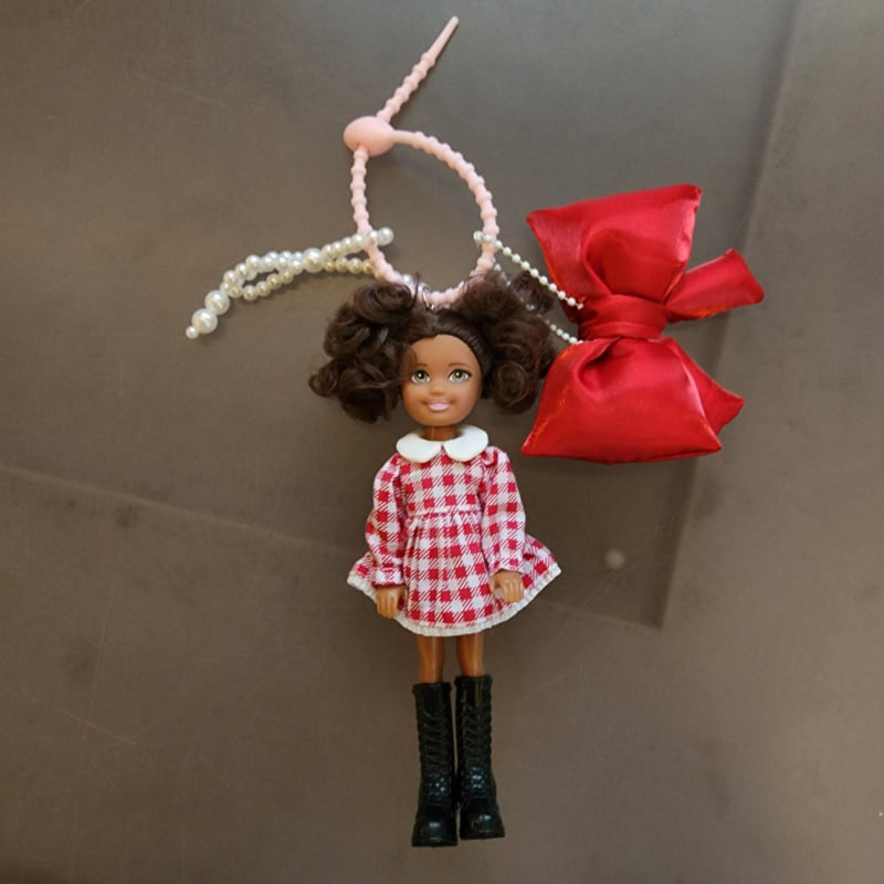 Newerly - Korean Women Fashion - #momslook - Red Ribbon Dool Keyring - 2