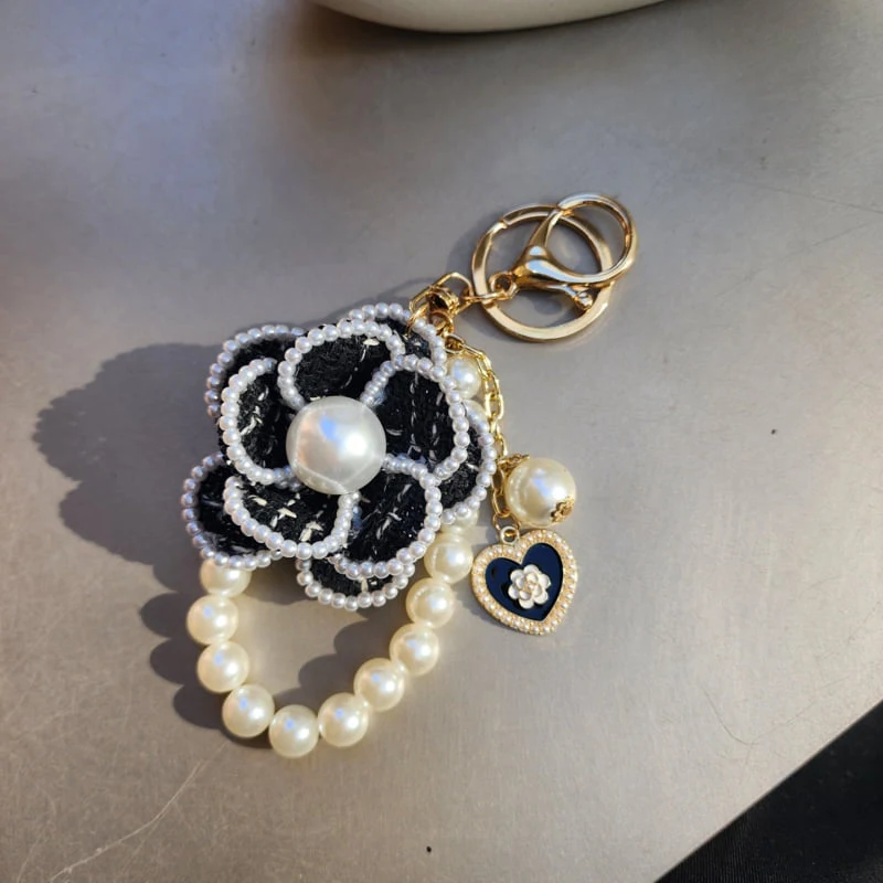 Newerly - Korean Women Fashion - #momslook - Tweed Corsage Ribbon Keyring - 4