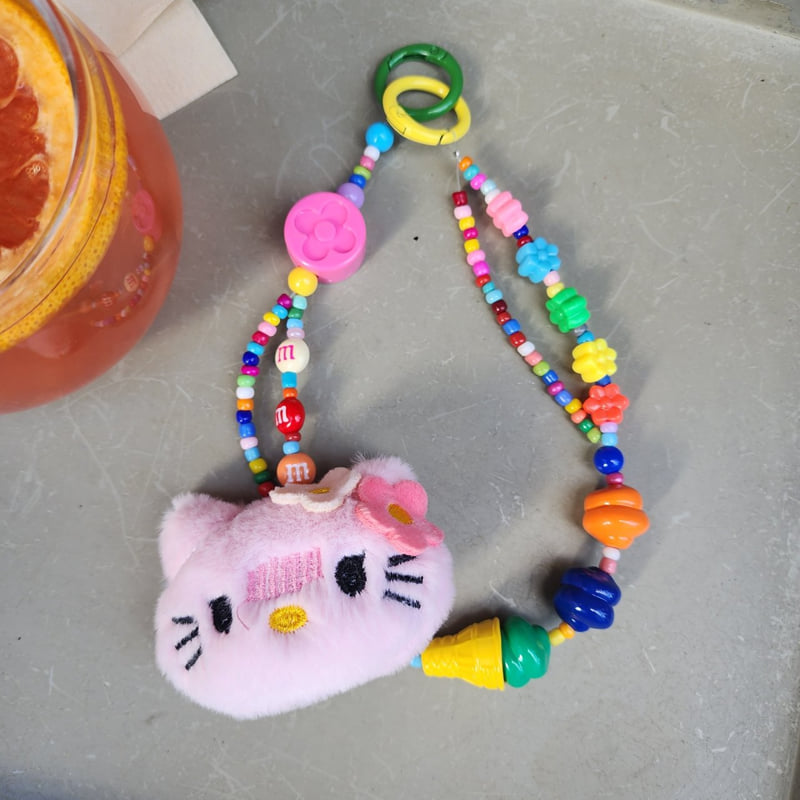 Newerly - Korean Women Fashion - #momslook - Rainbow Beads Cat Strap