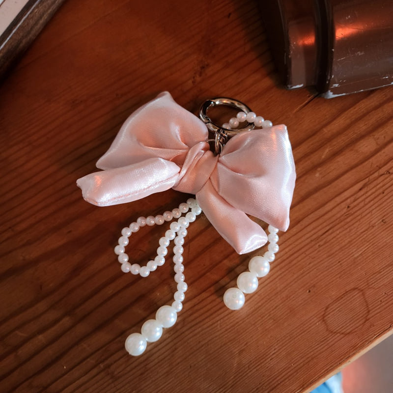 Newerly - Korean Women Fashion - #pursuepretty - Ribbon Padding Keyring - 4