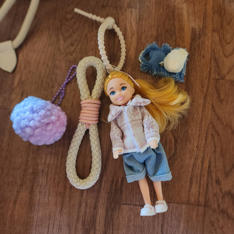 Newerly - Korean Women Fashion - #thatsdarling - Nordic Pompom Doll Keyring