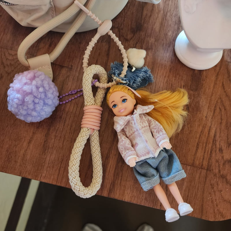 Newerly - Korean Women Fashion - #thelittlethings - Nordic Pompom Doll Keyring - 2