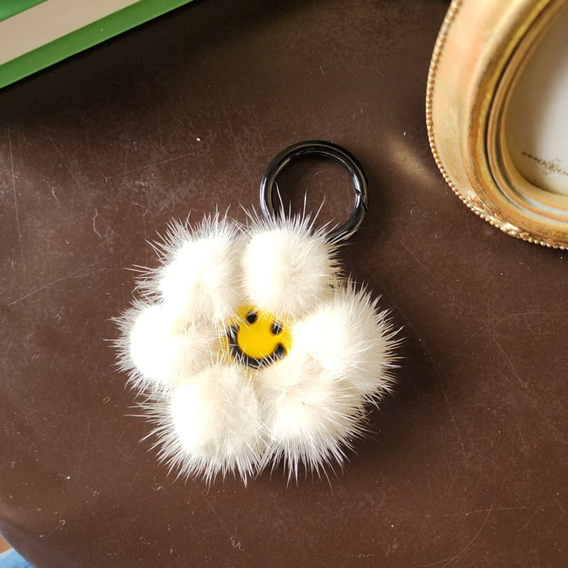 Newerly - Korean Women Fashion - #vintageinspired - Flower Smile Keyring - 2