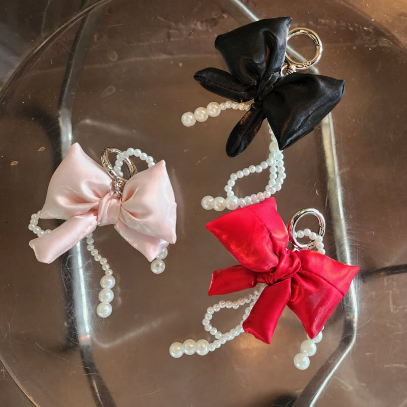 Newerly - Korean Women Fashion - #vintageinspired - Ribbon Padding Keyring