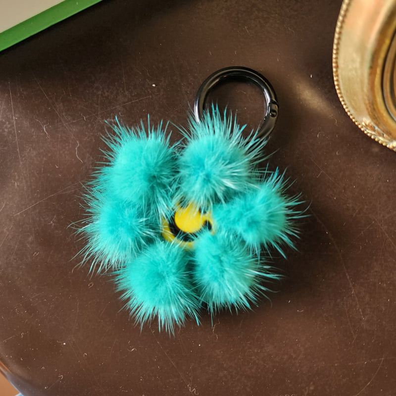 Newerly - Korean Women Fashion - #vintagekidsstyle - Flower Smile Keyring - 3