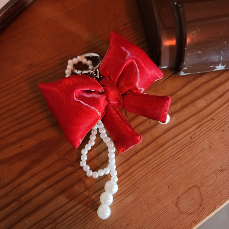 Newerly - Korean Women Fashion - #vintagekidsstyle - Ribbon Padding Keyring - 2