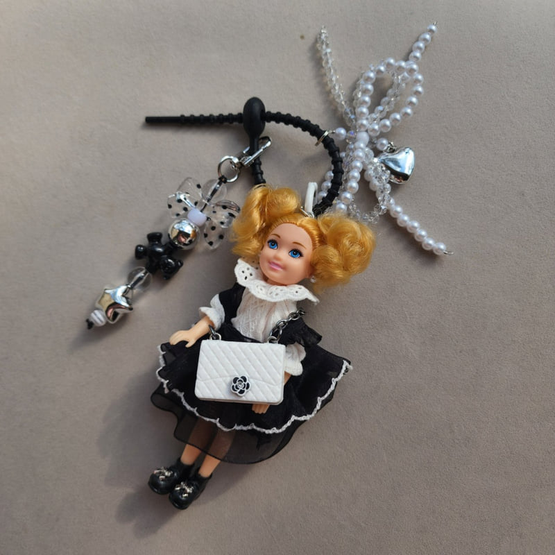 Newerly - Korean Women Fashion - #womensfashion - Chiffon One-piece Doll Keyring