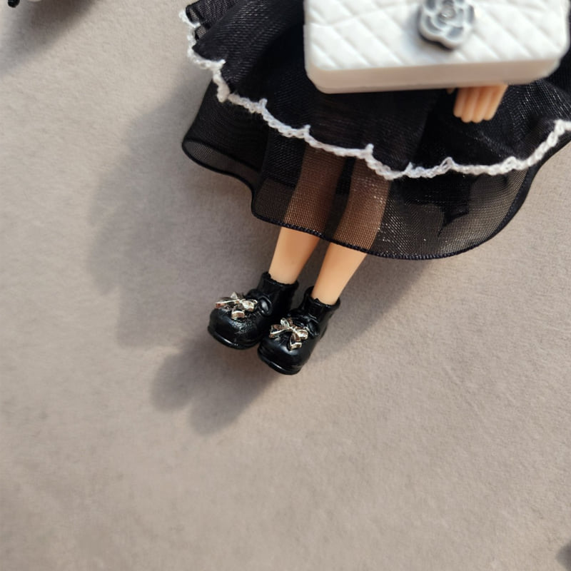 Newerly - Korean Women Fashion - #womensfashion - Chiffon One-piece Doll Keyring - 3