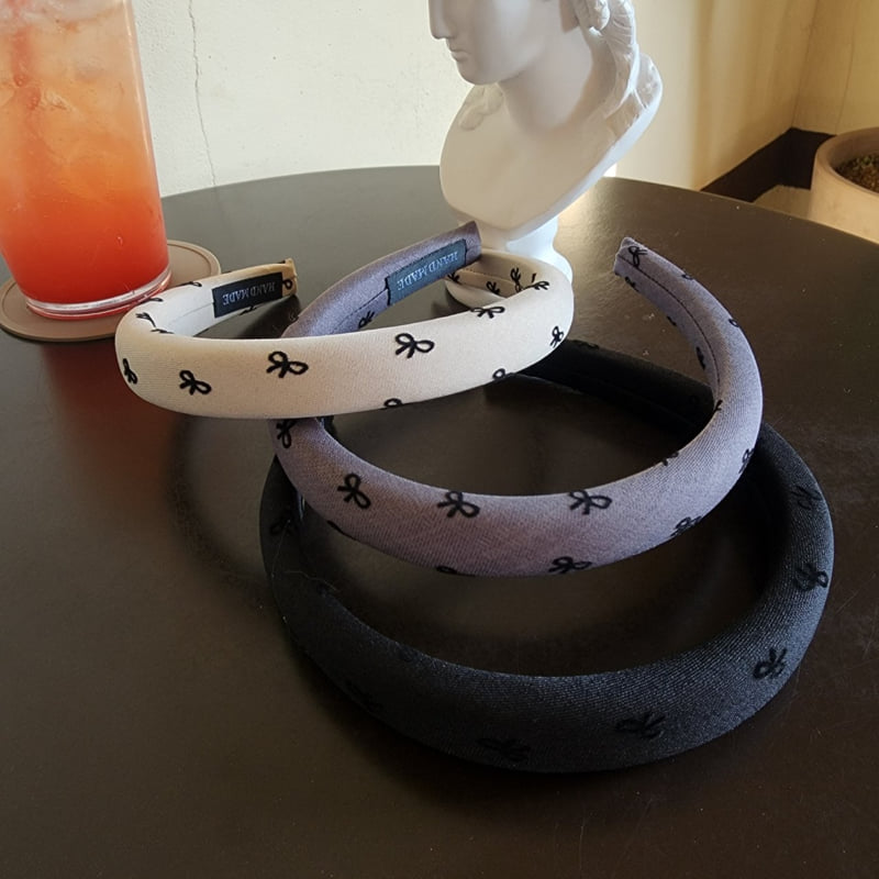 Newerly - Korean Women Fashion - #womensfashion - Ribbon Print Volume Hairband