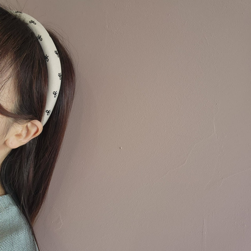 Newerly - Korean Women Fashion - #womensfashion - Ribbon Print Volume Hairband - 3