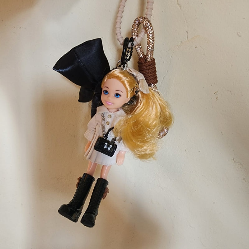 Newerly - Korean Women Fashion - #womensfashion - Cubic Beige One-piece Doll Keyring - 2