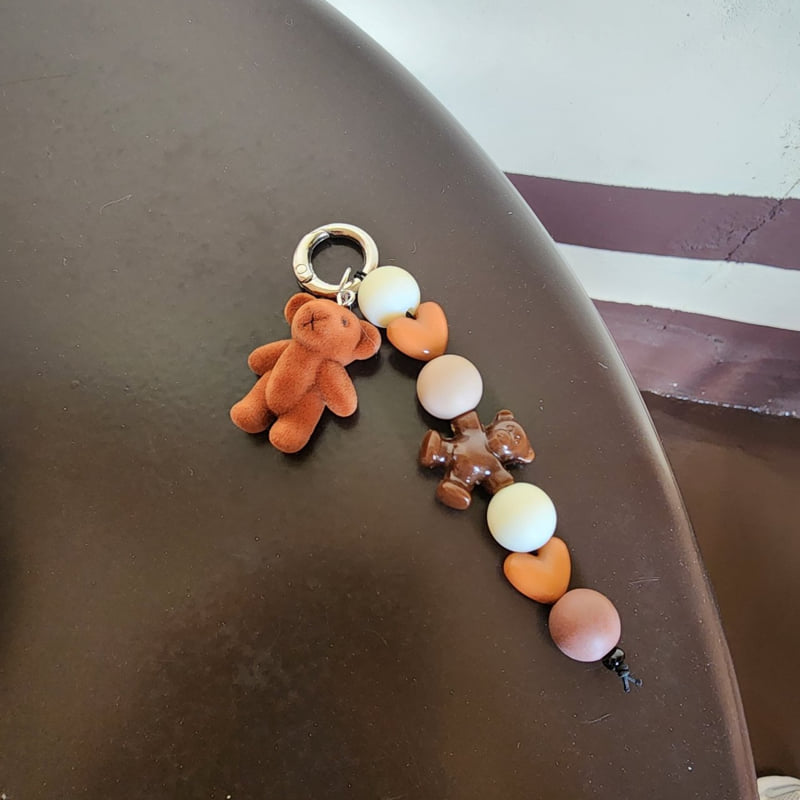 Newerly - Korean Women Fashion - #womensfashion - Brown Bear Beads Strap - 3