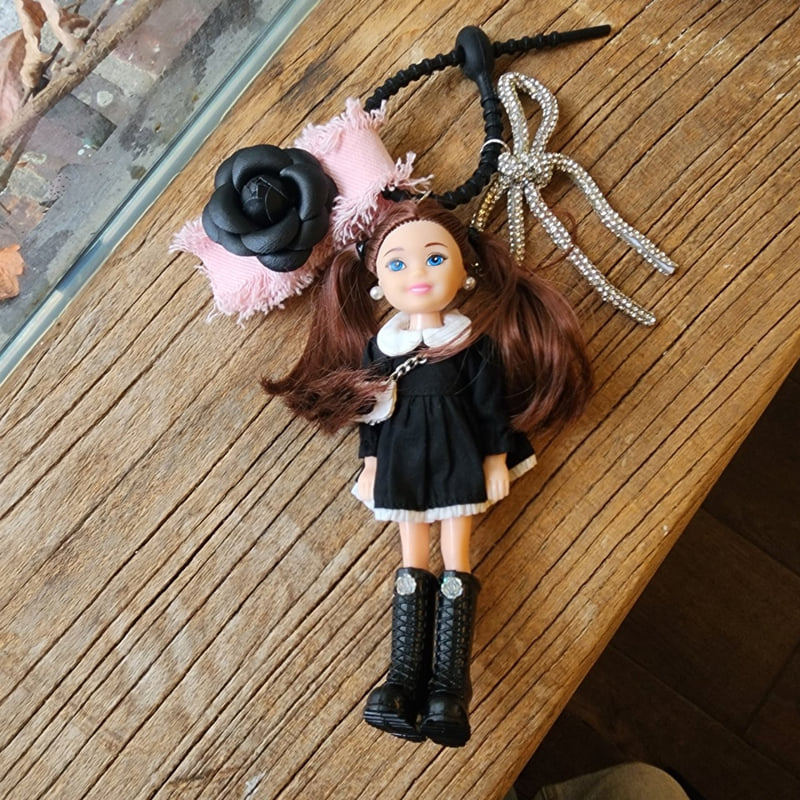 Newerly - Korean Women Fashion - #womensfashion - Corsage Black One-piece Keyring - 2
