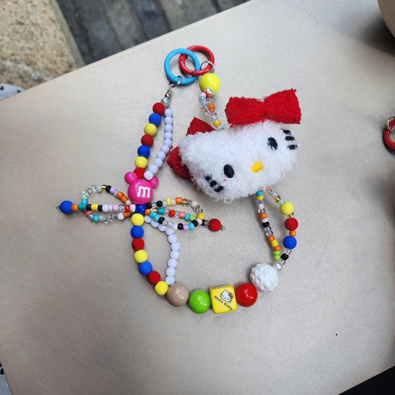 Newerly - Korean Women Fashion - #womensfashion - Cat Beads Keyring