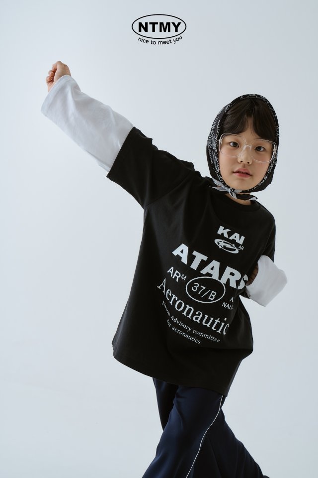 Nice To Meet You - Korean Children Fashion - #designkidswear - Kai Layered Tee