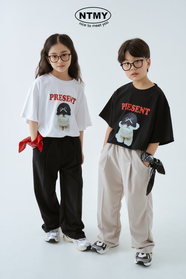 Nice To Meet You - Korean Children Fashion - #kidsshorts - Dog Tee - 8