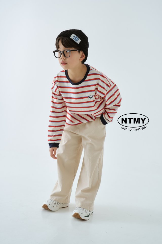Nice To Meet You - Korean Children Fashion - #kidsshorts - NT Mark Stripe Tee - 7