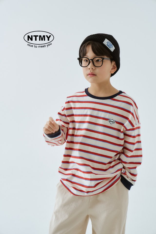Nice To Meet You - Korean Children Fashion - #littlefashionista - NT Mark Stripe Tee - 11