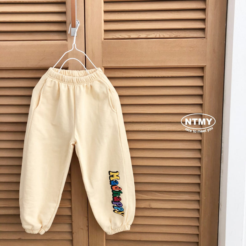 Nice To Meet You - Korean Children Fashion - #minifashionista - Happy Jogger Pants - 11