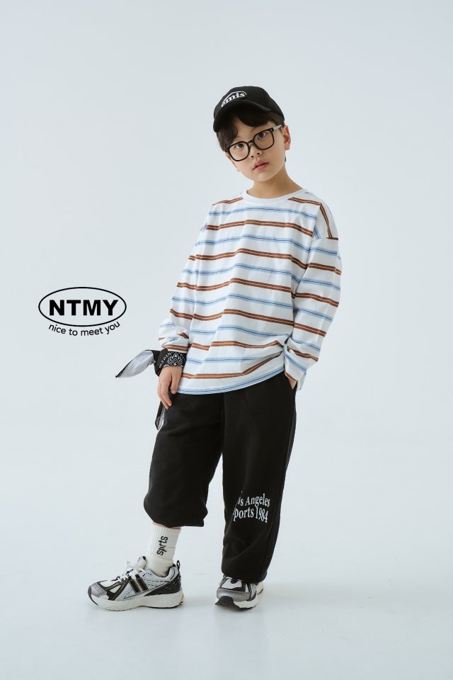 Nice To Meet You - Korean Children Fashion - #toddlerclothing - Candy Stripe Tee - 9