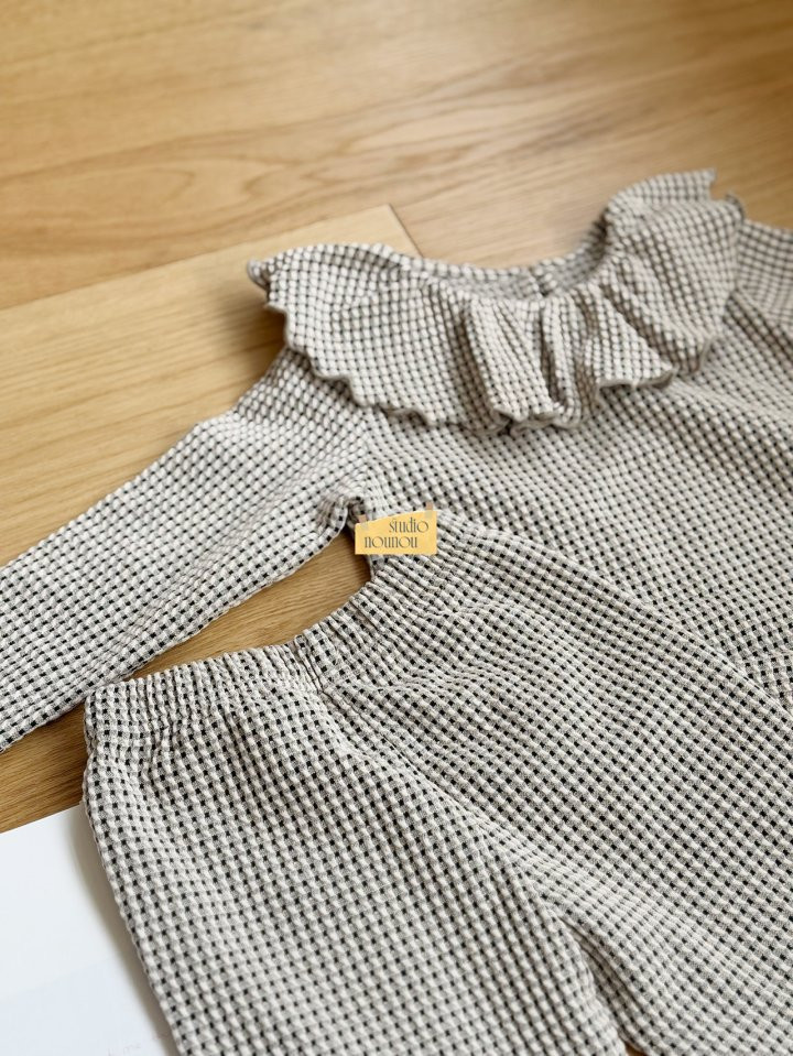 Nounou - Korean Children Fashion - #Kfashion4kids - Cheek Top Bottom Set - 2
