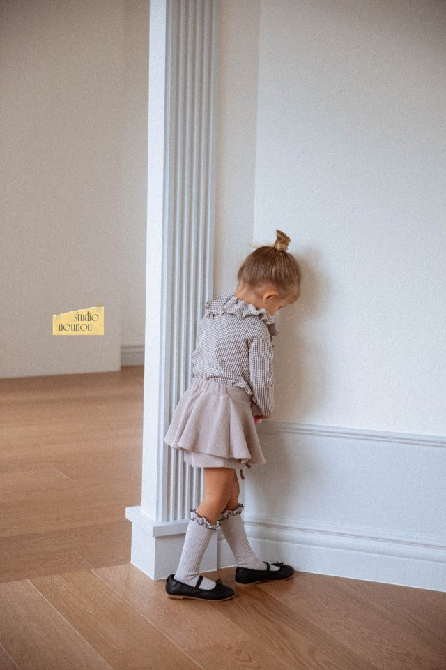 Nounou - Korean Children Fashion - #childofig - Waffle Skirt Pants - 8